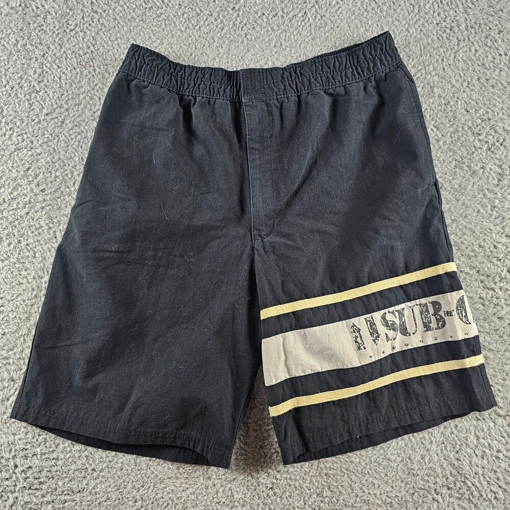 Vintage Gitano Shorts MEns Large Black 90s Swim Trunks Board Surf Beach Casual